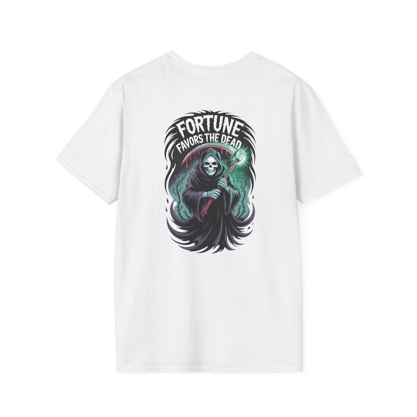 Fortune Favors The Dead Graphic Halloween T-Shirt