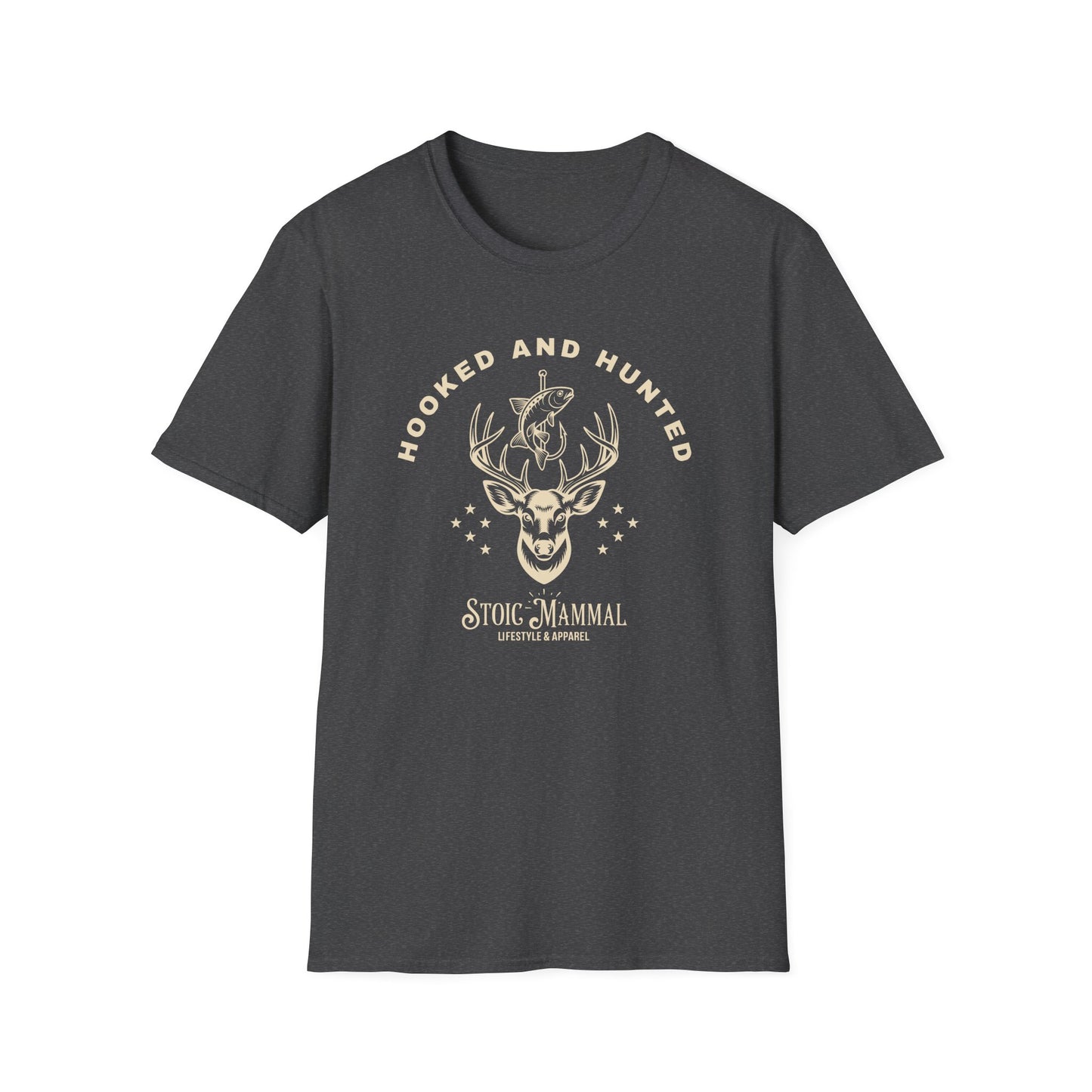 Hooked and Hunted Stoic Branded T Shirt