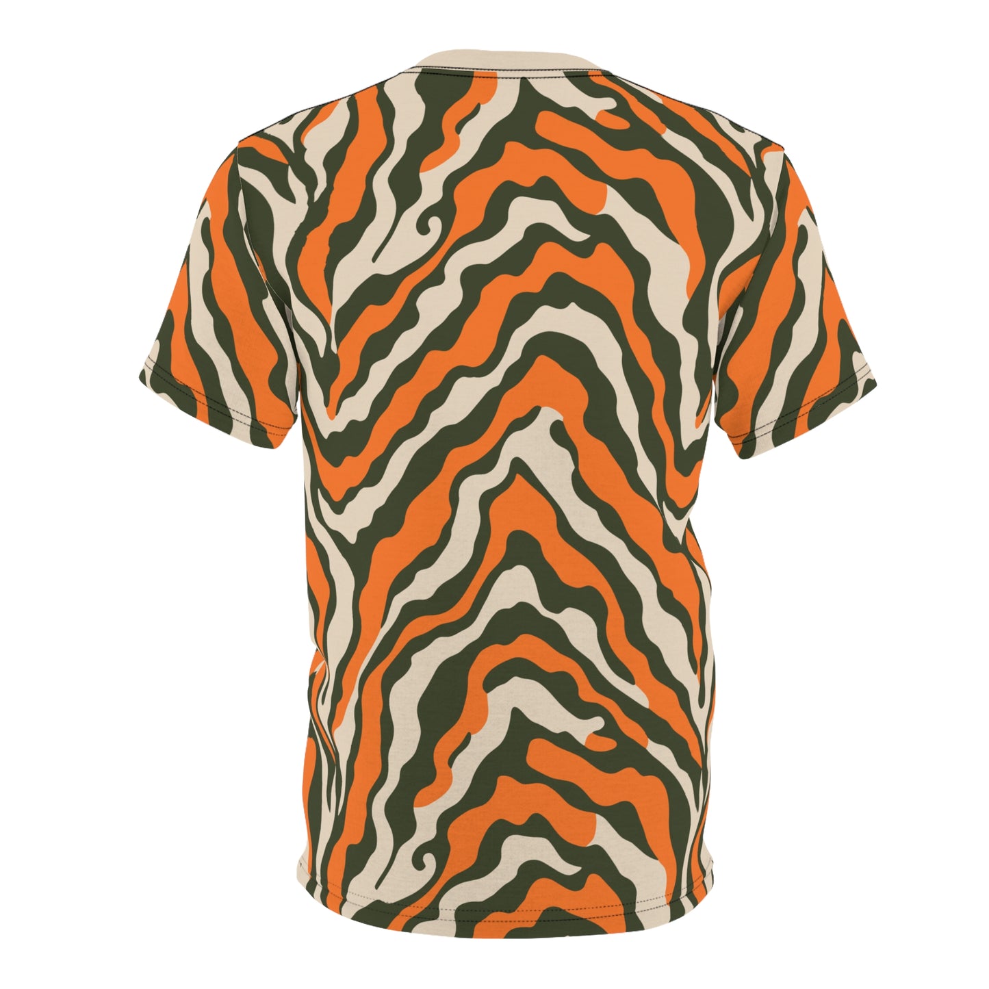 Cincinnati Fan Tiger Stripe Football Khaki Unisex Cut & Sew Tee