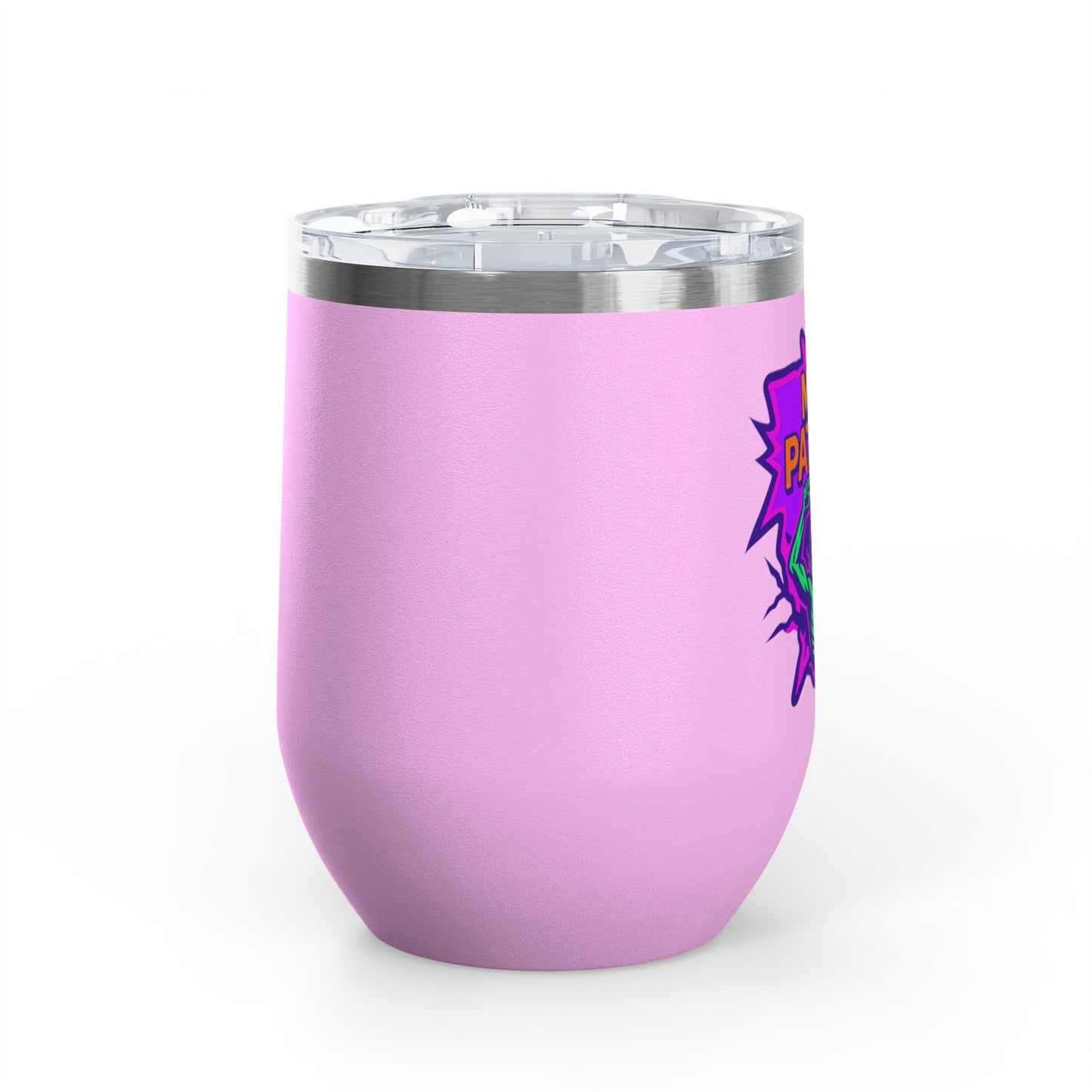 Mom Patrol Wine Tumbler | Fun Skeleton Design, Unique Gift for Moms, Halloween, Parties, Wine Lovers, Summer
