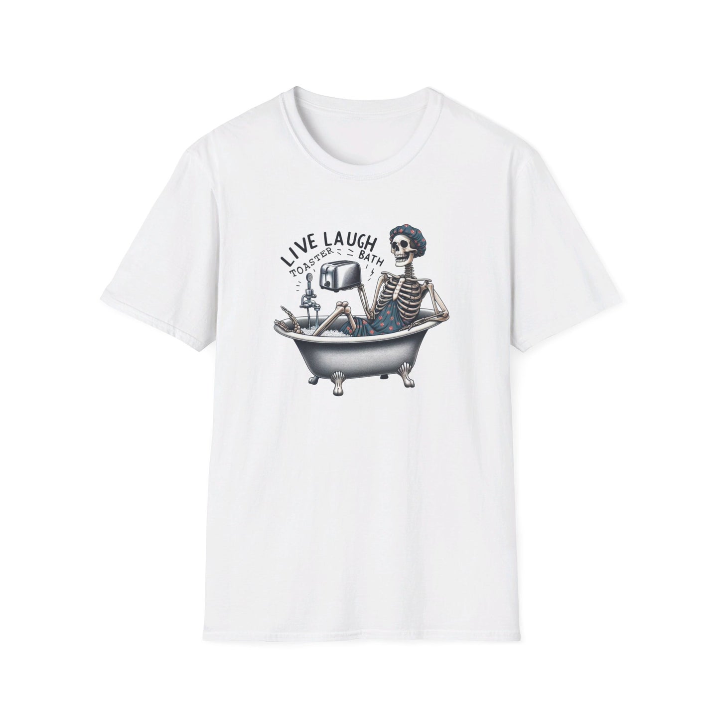 Live Laugh Toaster Bath Custom Skeleton T-Shirt