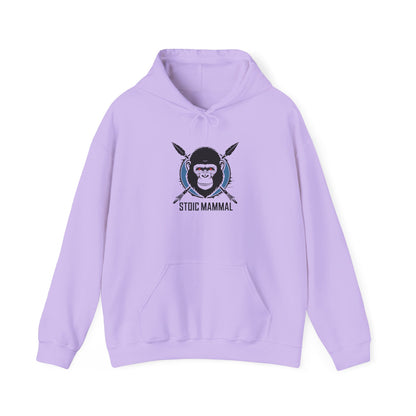 True Blue Stoic Mammal Primal Chimp Unisex Hooded Sweatshirt