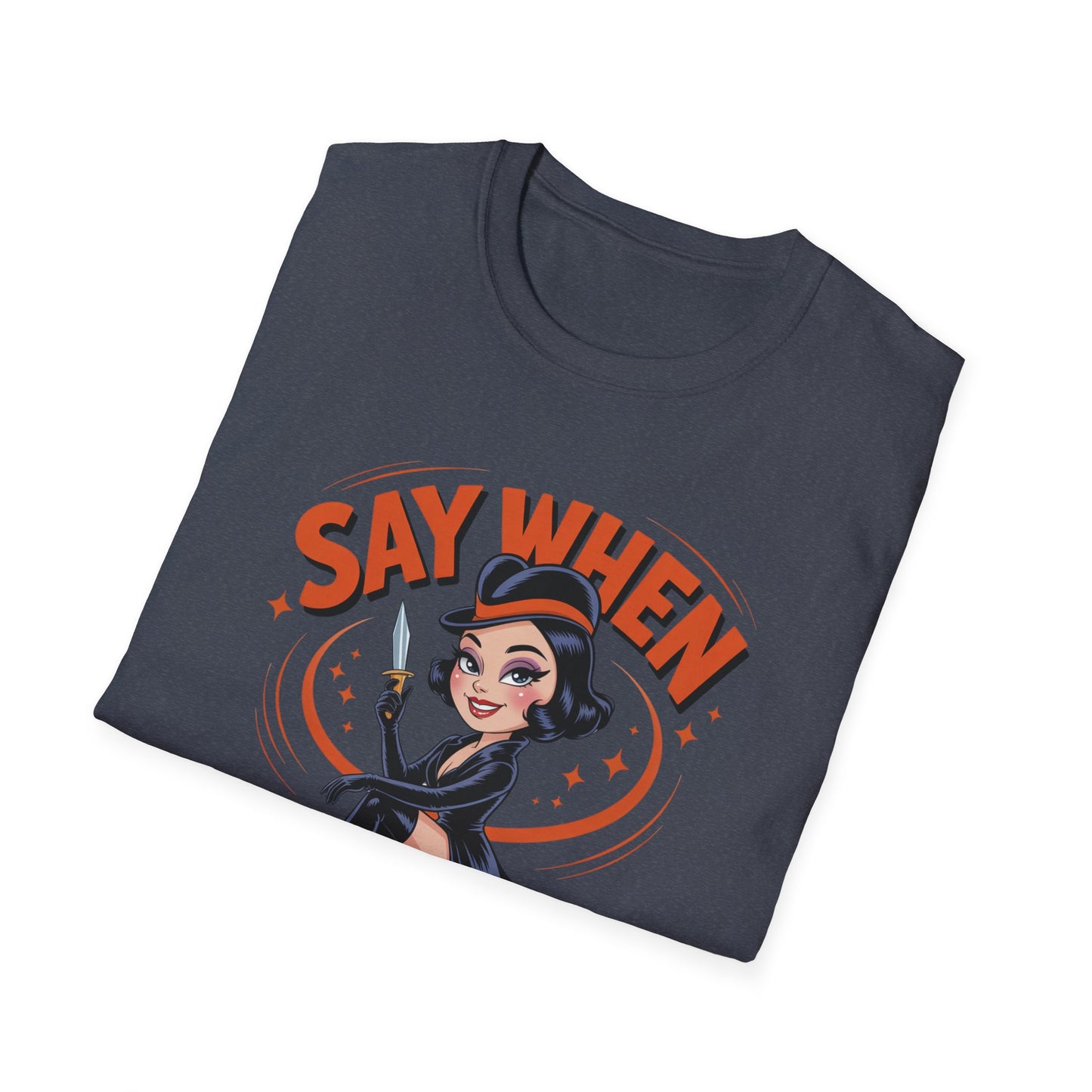 Dot Dagger Say When T Shirt