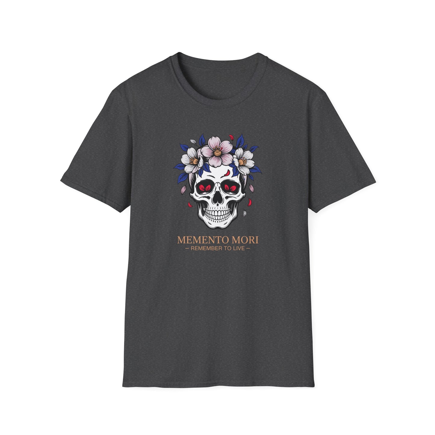 Memento Mori Floral Skull Tattoo Art T-Shirt