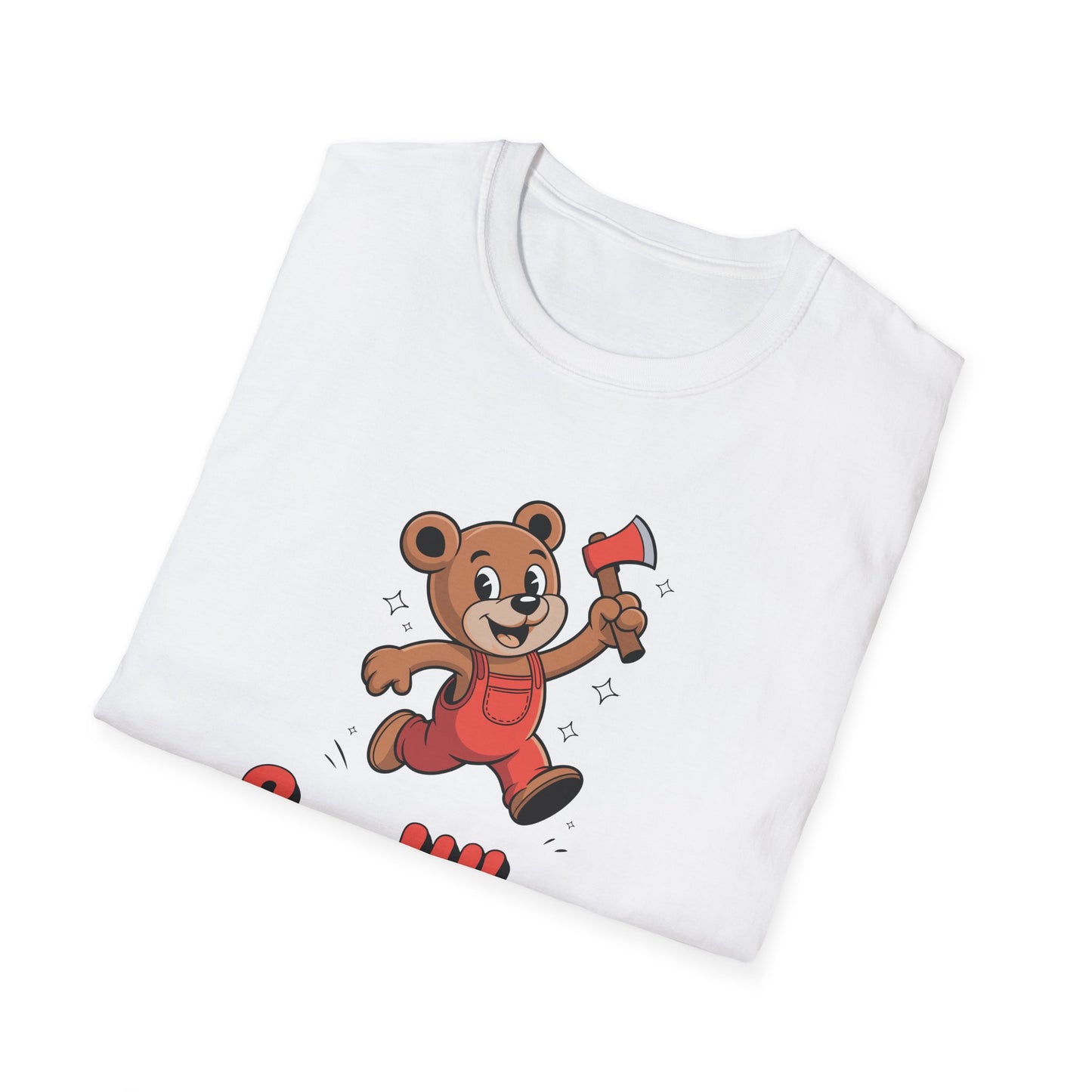 Chopper Cub Say When T-Shirt  Cute Chaos Cartoon Axe Bear Tee