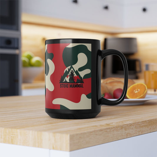 Stoic Mammal Camo Warrior Black Mug (11oz, 15oz)