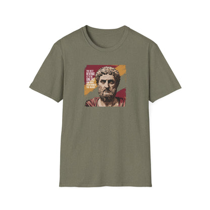 Marcus Aurelius Quote "The best revenge is to be unlike him who performed the injury" Unisex Softstyle T-Shirt