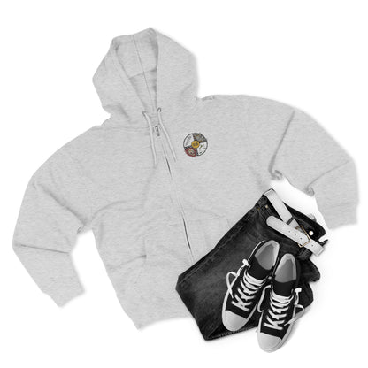 Warrior Spirit Samurai Bear Kanji Japanese Rising Sun Zip Hoodie