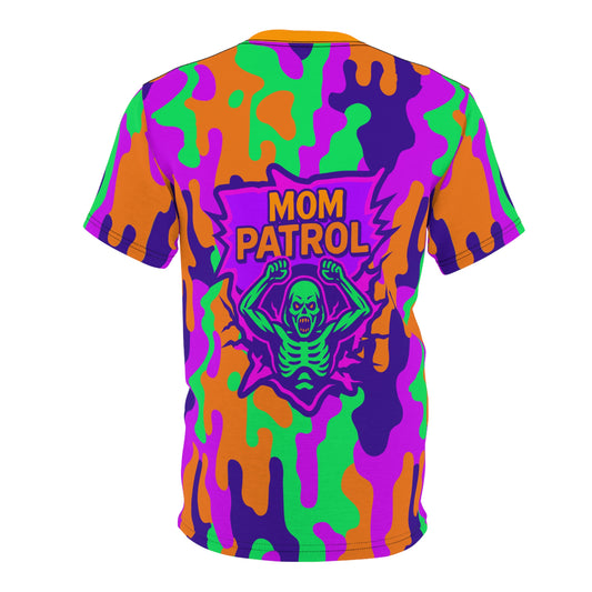 Mom Patrol Zombie Camo Tee Bold Graphic Halloween Hardcore Moms