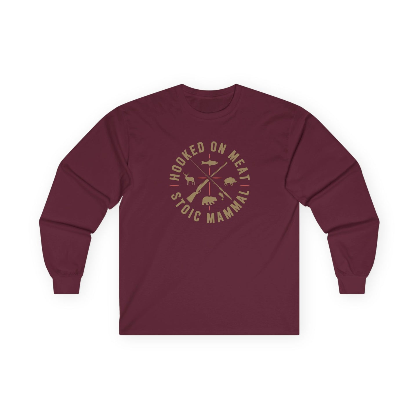 Hooked on Meat Unisex Long Sleeve Tee  Stoic Style