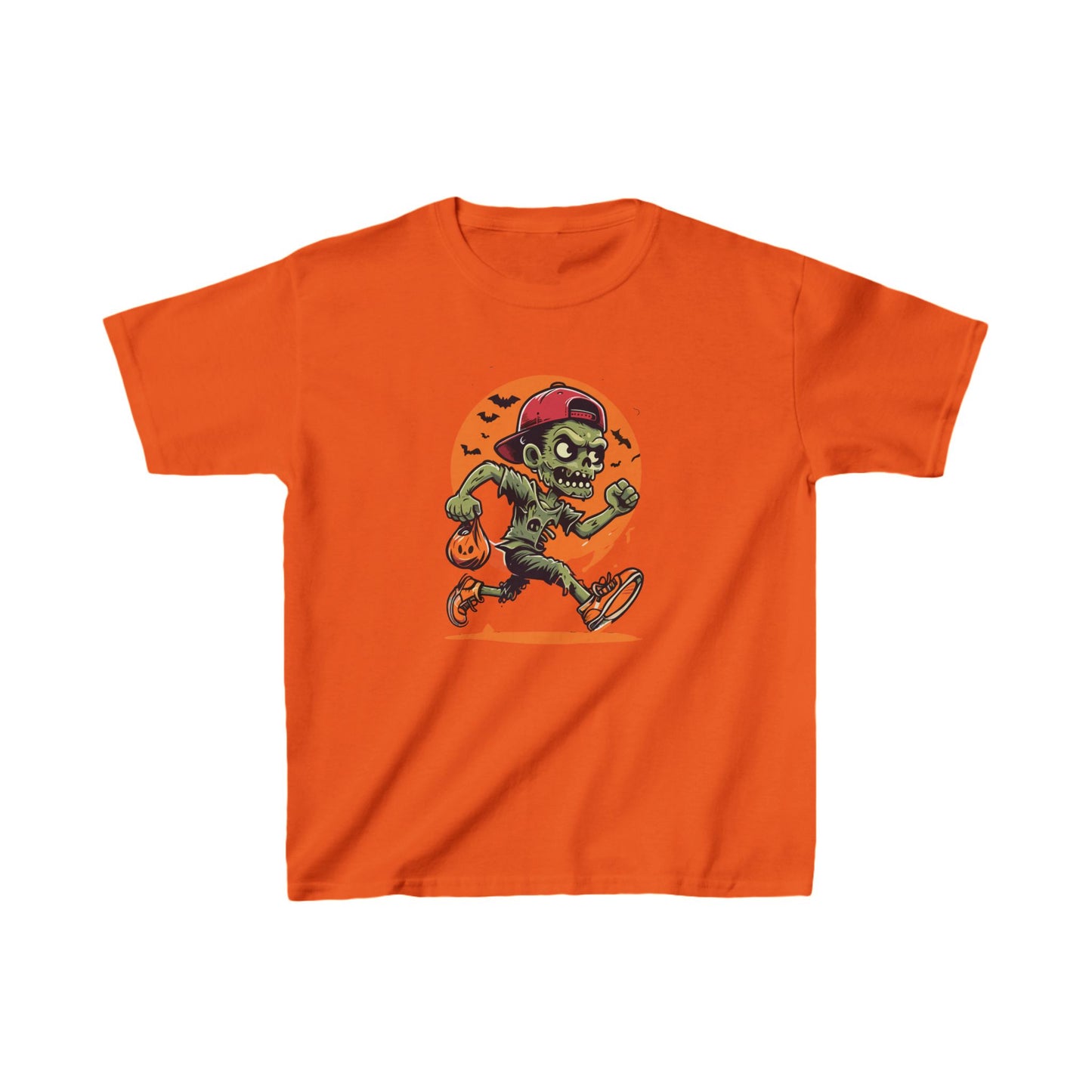 Halloween Zombie Running with Candy Kids Heavy Cotton™ Tee