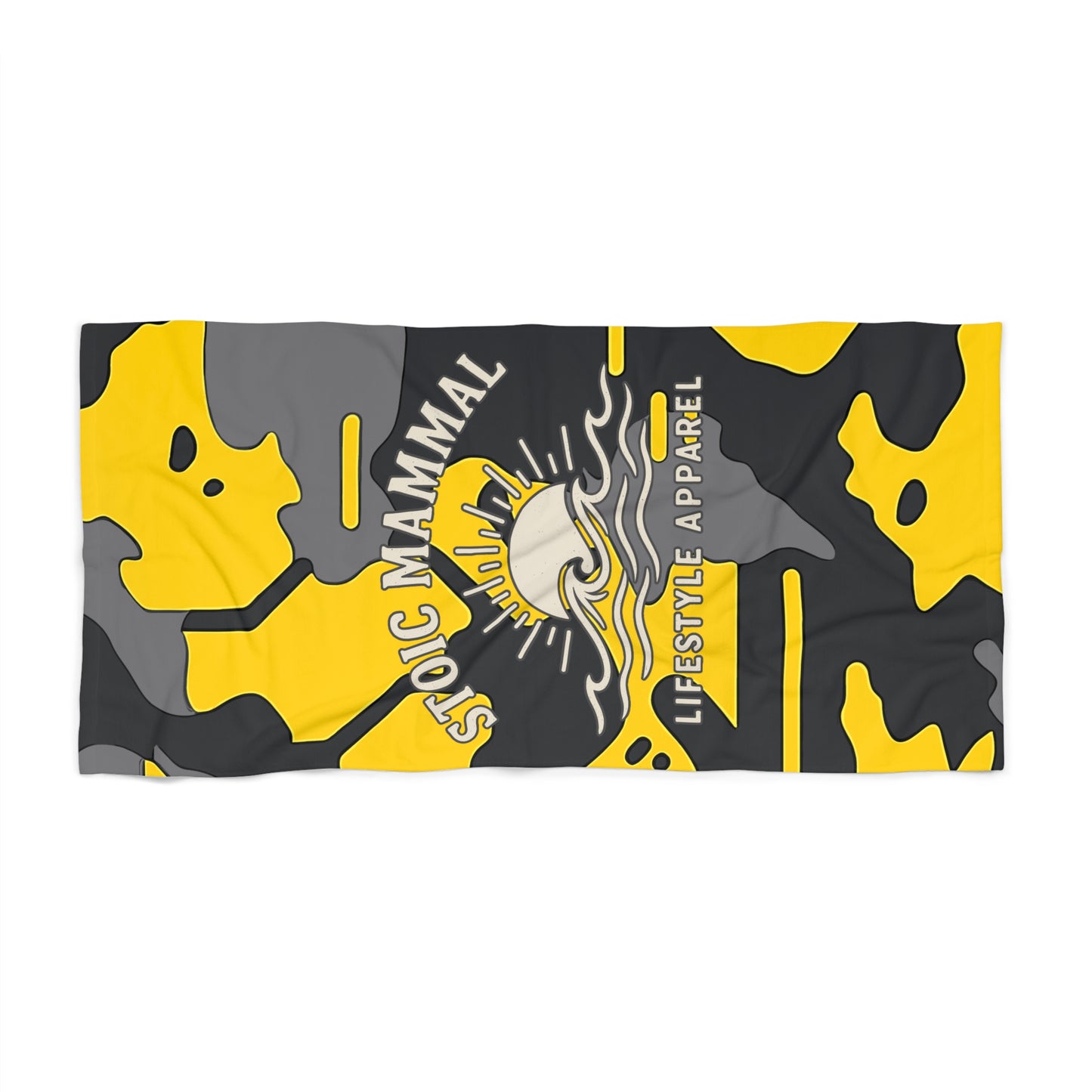 Hazard Shoreline Beach Towel – Stoic Mammal Survival Style for the Sand & Sun