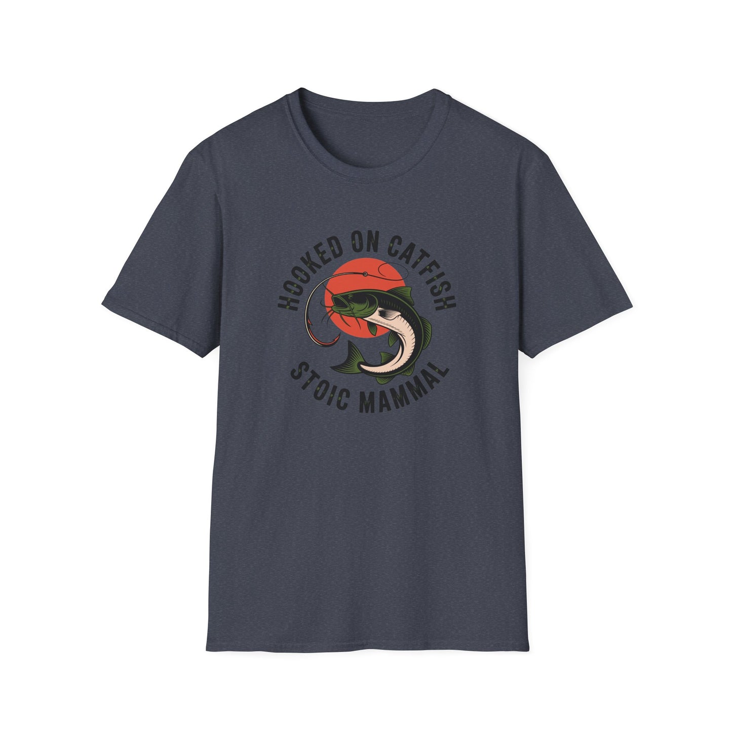Hooked on Catfish Retro Sun T Shirt