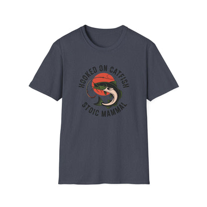 Hooked on Catfish Retro Sun T Shirt