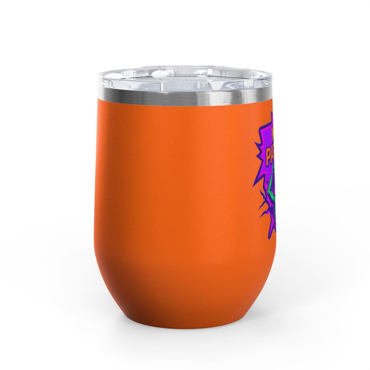 Mom Patrol Wine Tumbler | Fun Skeleton Design, Unique Gift for Moms, Halloween, Parties, Wine Lovers, Summer