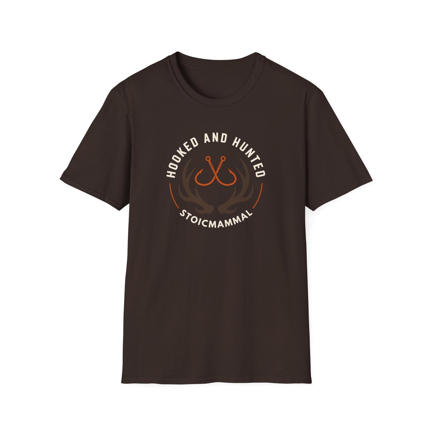 Hooked & Hunted Logo Style Fishing T-Shirt