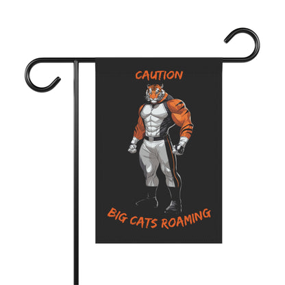 Caution Big Cats Roaming Garden & House Banner