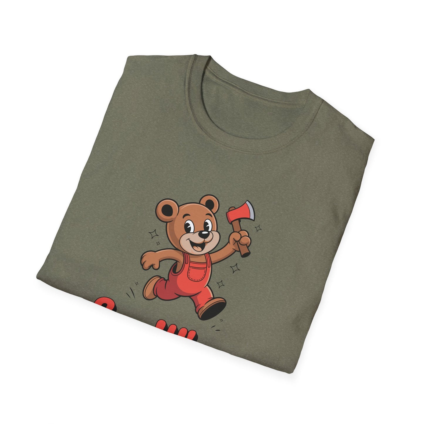 Chopper Cub Say When T-Shirt  Cute Chaos Cartoon Axe Bear Tee