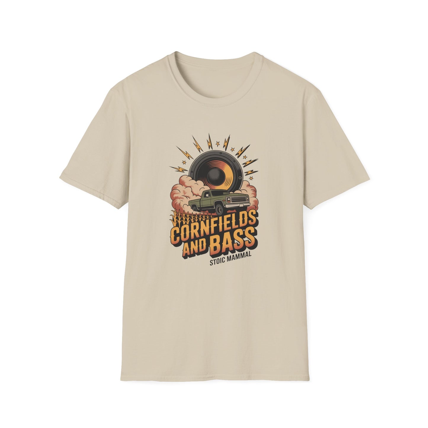 Cornfields And Bass Boomin Album Tee Stoic Mammal