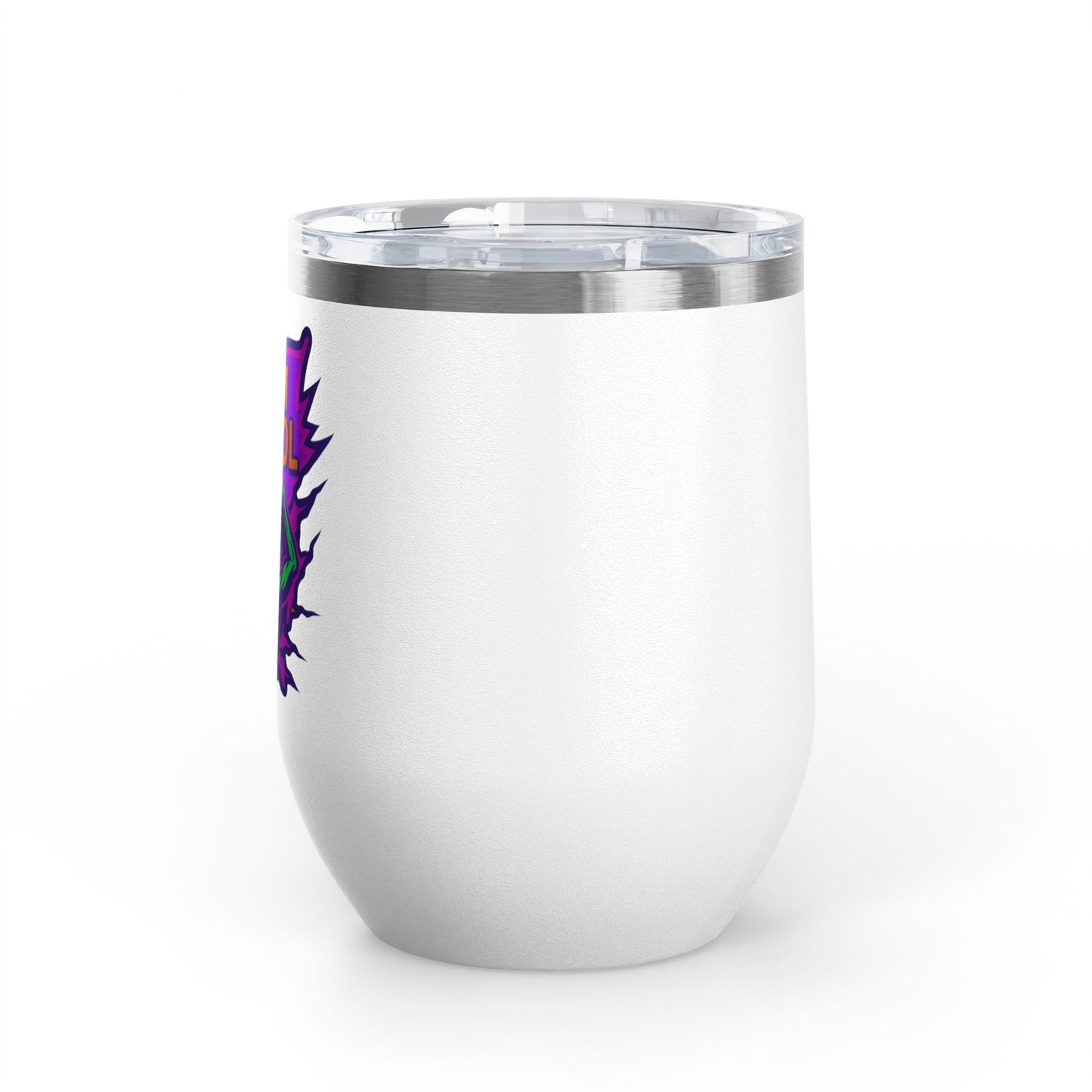 Mom Patrol Wine Tumbler | Fun Skeleton Design, Unique Gift for Moms, Halloween, Parties, Wine Lovers, Summer
