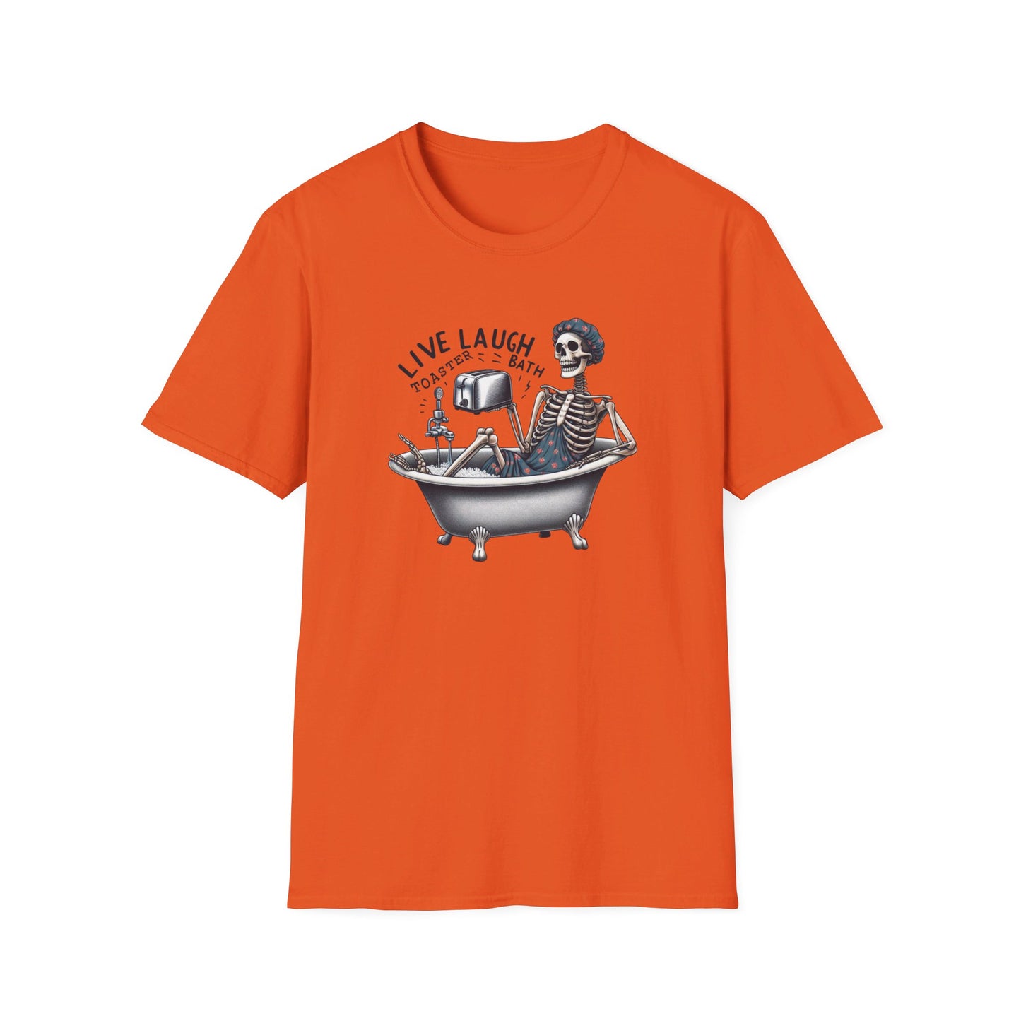 Live Laugh Toaster Bath Custom Skeleton T-Shirt