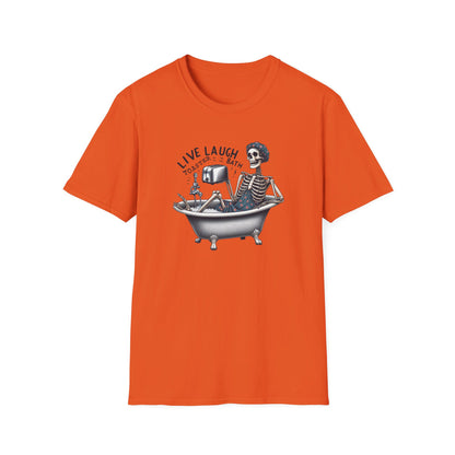 Live Laugh Toaster Bath Custom Skeleton T-Shirt