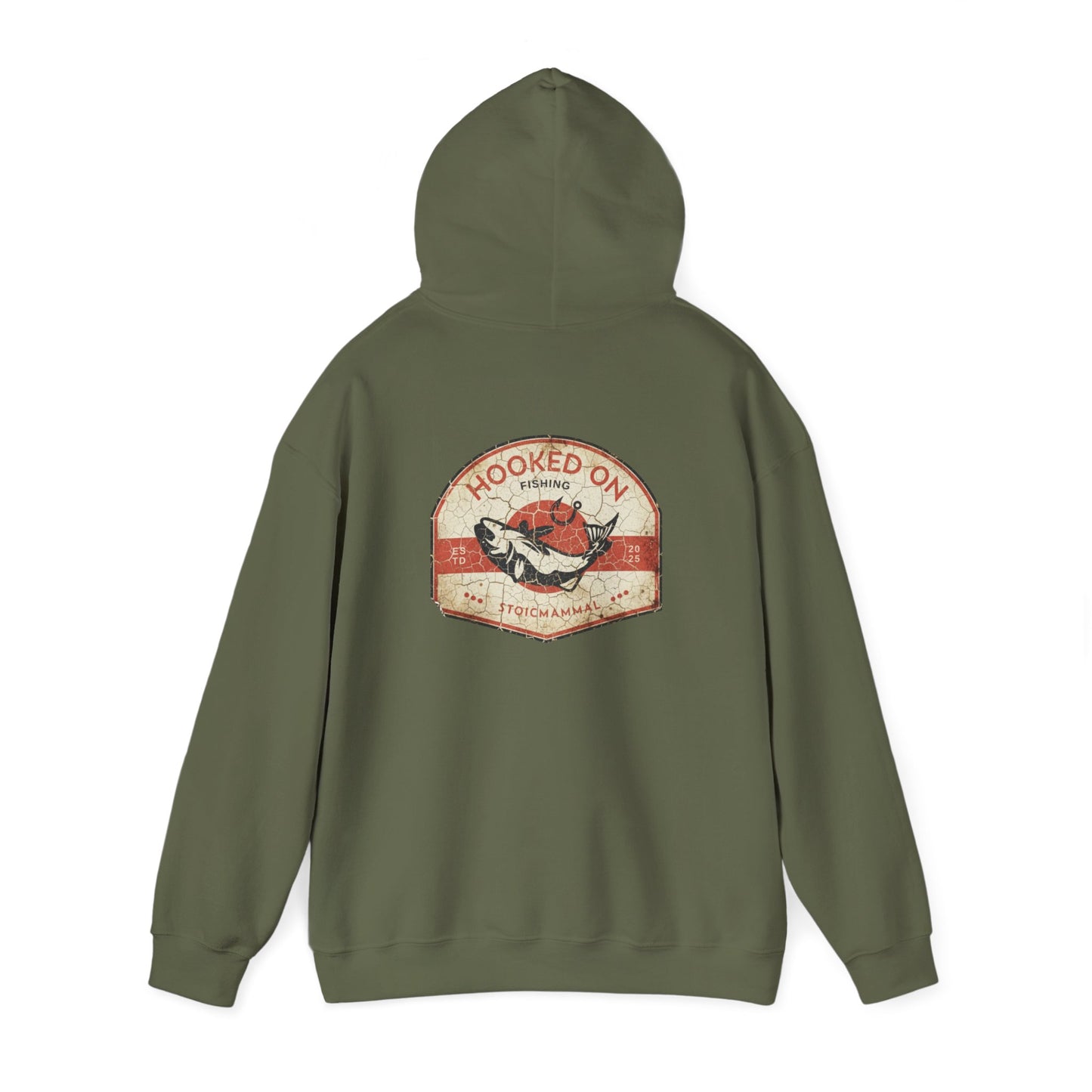 Hooked On Fishing Weathered AF  Hooded Sweatshirt