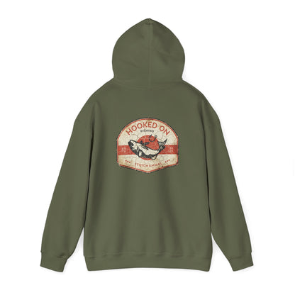 Hooked On Fishing Weathered AF  Hooded Sweatshirt