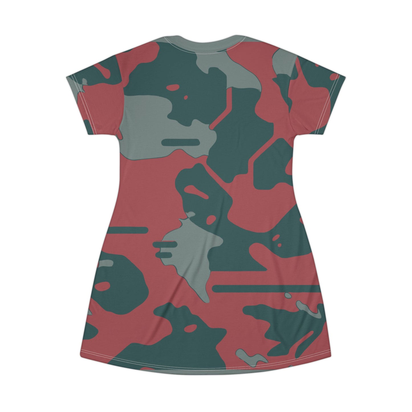 Crimson Forest Camo T-Shirt Dress Stoic Mammal Lifestyle Apparel for Outdoors Everyday Edge