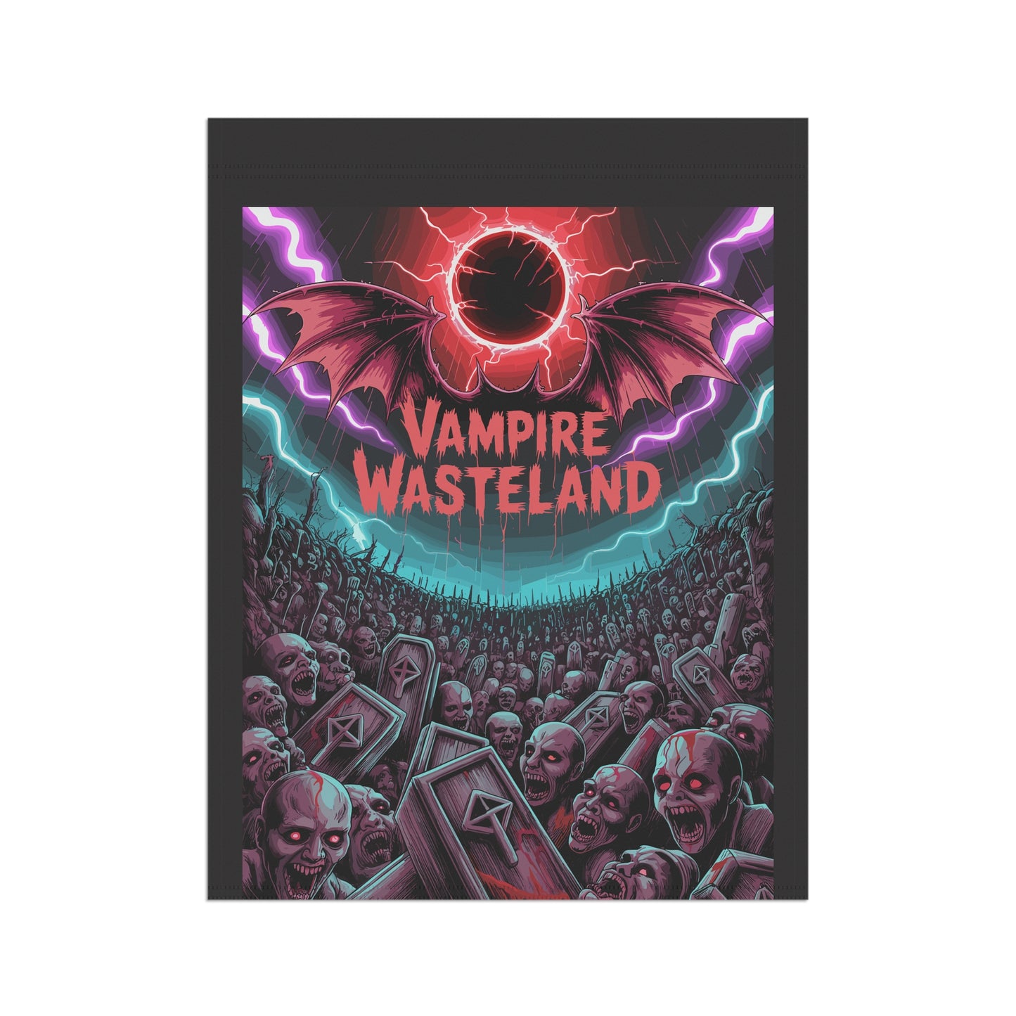 Vampire Wasteland Halloween Garden Banner, Spooky Outdoor Decor, Fall Flag, Fear the Flame Yard Art, Pumpkin Decorations