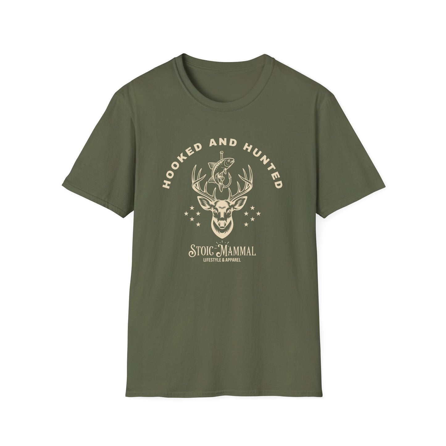 Hooked and Hunted Stoic Branded T Shirt