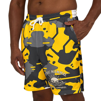 Hazard Shoreline Swim Shorts  Stoic Mammal Tactical Camo Trunks for Bold Water Warriors