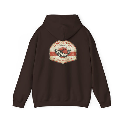 Hooked On Fishing Weathered AF  Hooded Sweatshirt