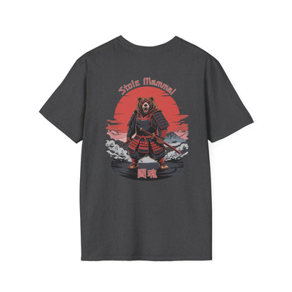 Warrior Spirit Samurai Bear T-Shirt Kanji Japanese Rising Sun Graphic Tee