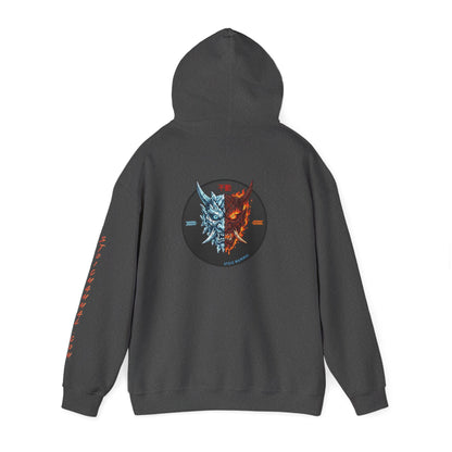 Fire and Ice Stoic Mammal Kanji Style Hoodie