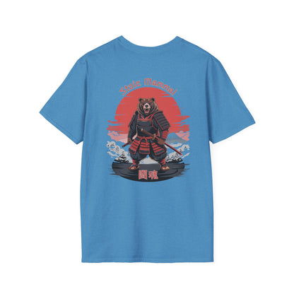 Warrior Spirit Samurai Bear T-Shirt Kanji Japanese Rising Sun Graphic Tee