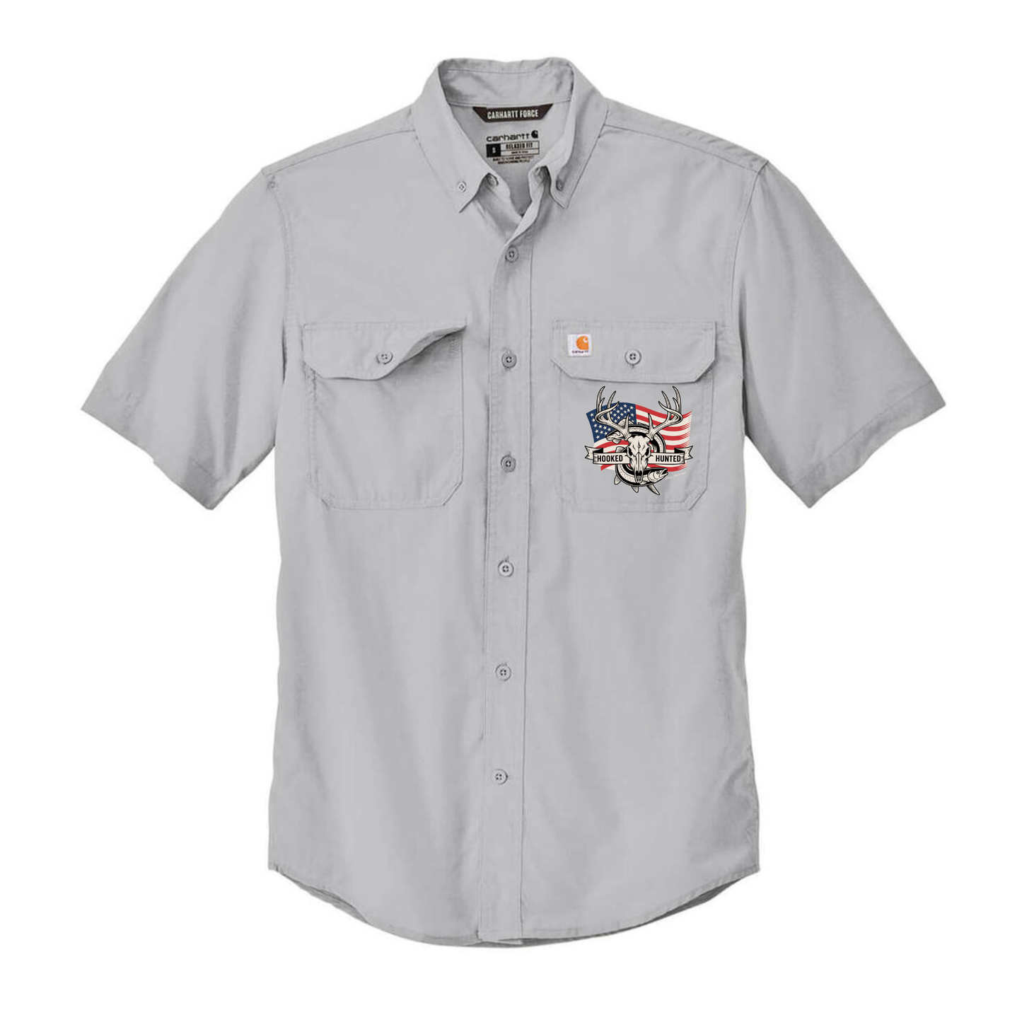 Hooked and Hunted Carhartt Force® Solid Short Sleeve Shirt