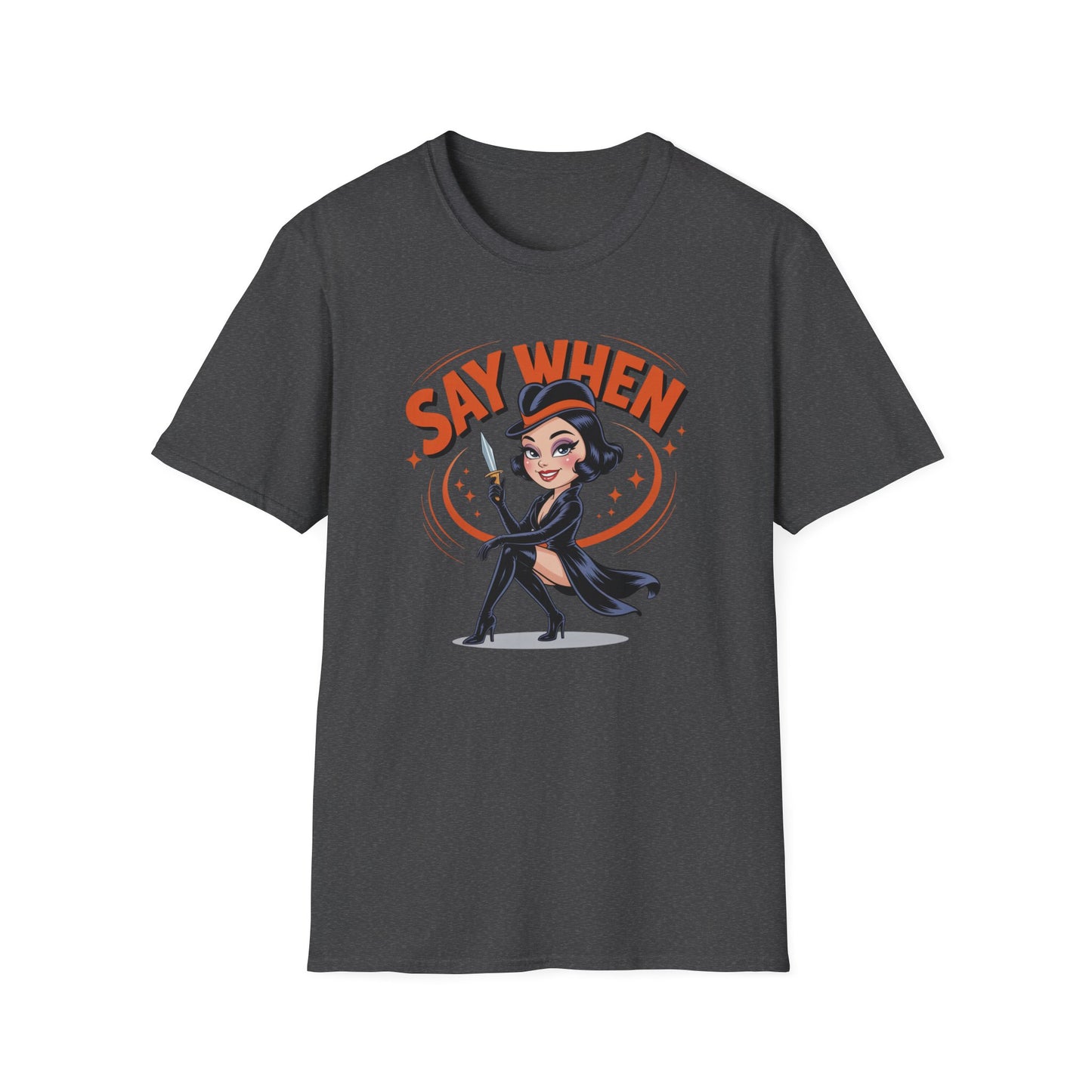 Dot Dagger Say When T Shirt