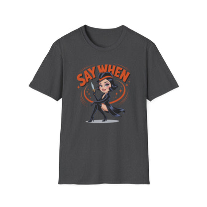 Dot Dagger Say When T Shirt