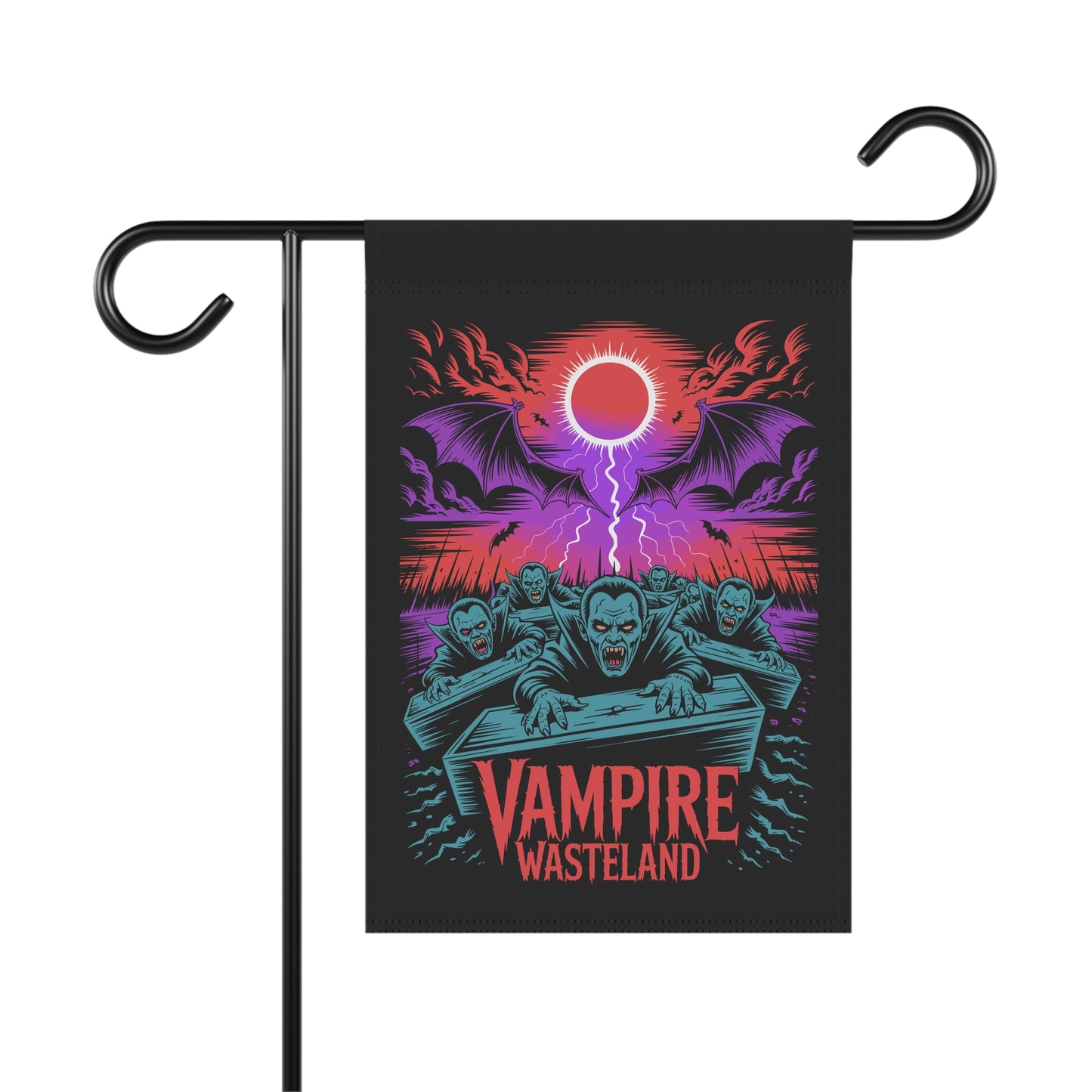 Vampire Wasteland Halloween Garden Banner, Spooky Outdoor Decor, Fall Flag, Yard Art, Pumpkin Decorations