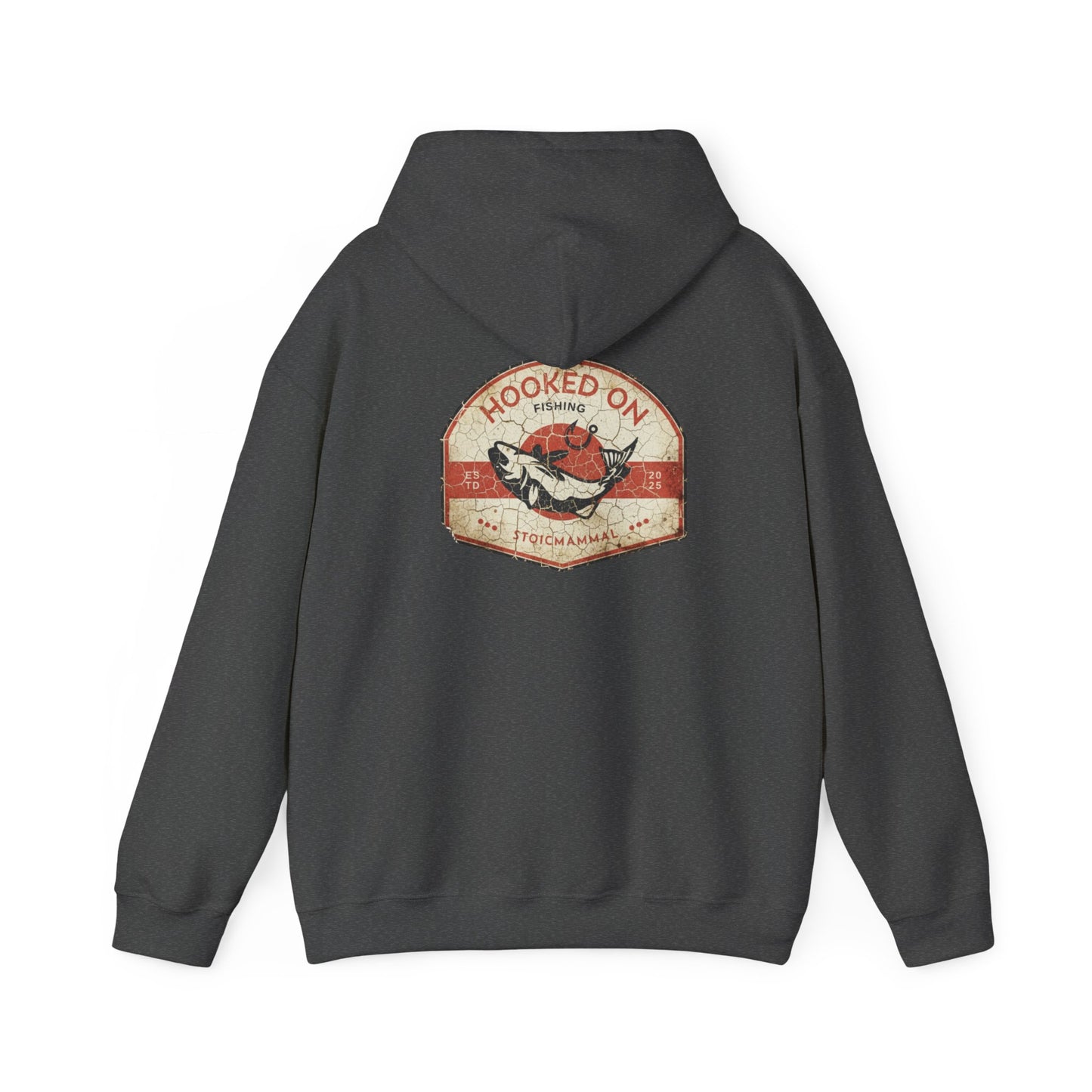 Hooked On Fishing Weathered AF  Hooded Sweatshirt