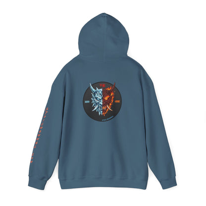 Fire and Ice Stoic Mammal Kanji Style Hoodie
