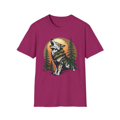 Howling Wolf Abstract T-Shirt