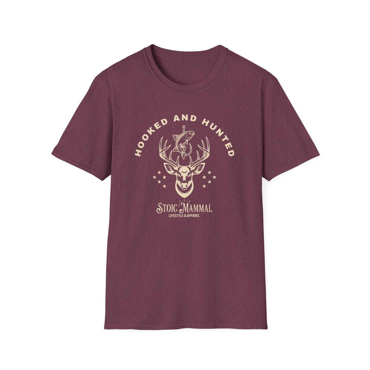 Hooked and Hunted Stoic Branded T Shirt