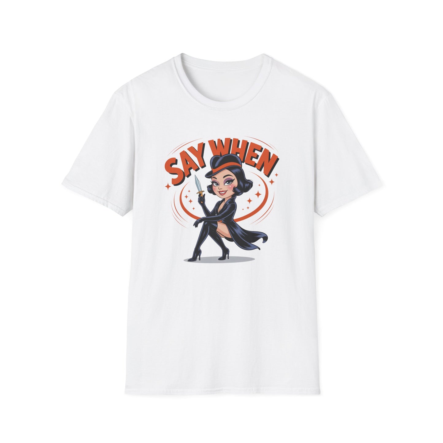 Dot Dagger Say When T Shirt