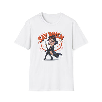 Dot Dagger Say When T Shirt