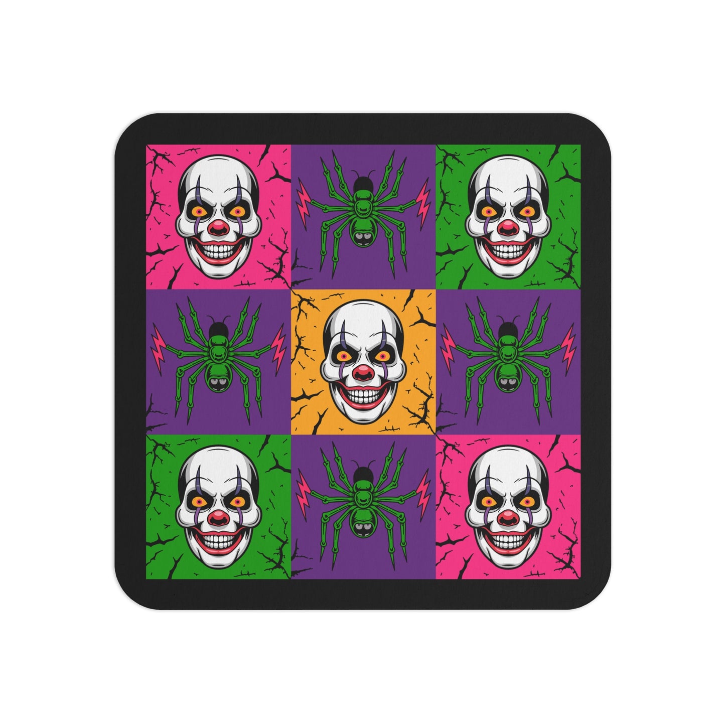 Acid Clown Halloween Coasters, Trick or Treat Drink Coasters, Halloween Decor, Party Supplies