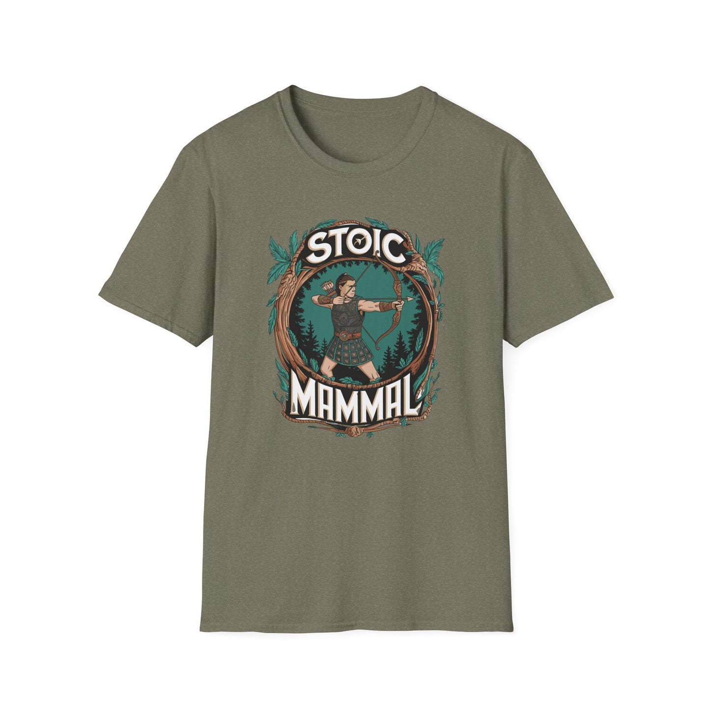 Celtic Warrior Retro Stoic Mammal Unisex Softstyle T-Shirt