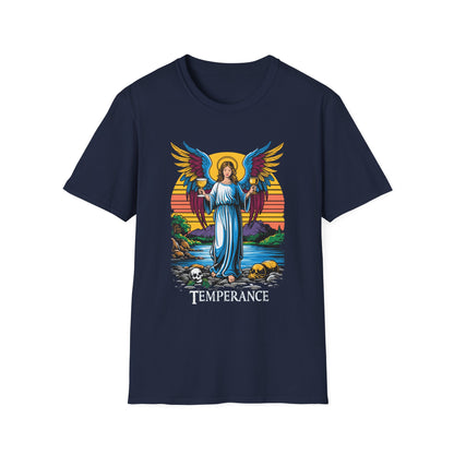 Temperance Angel Design Spiritual Apparel Mindfulness Unisex Softstyle T-Shirt