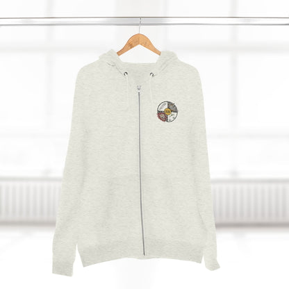 Warrior Spirit Samurai Bear Kanji Japanese Rising Sun Zip Hoodie